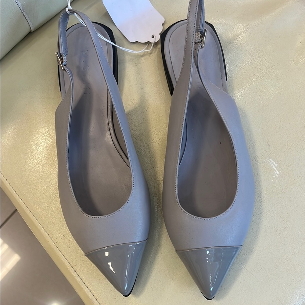M gemi 39.6 Slingback Flats in Light Gray
